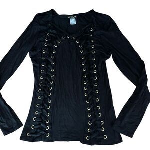 Long sleeve women’s Venus, sexy black top size medium